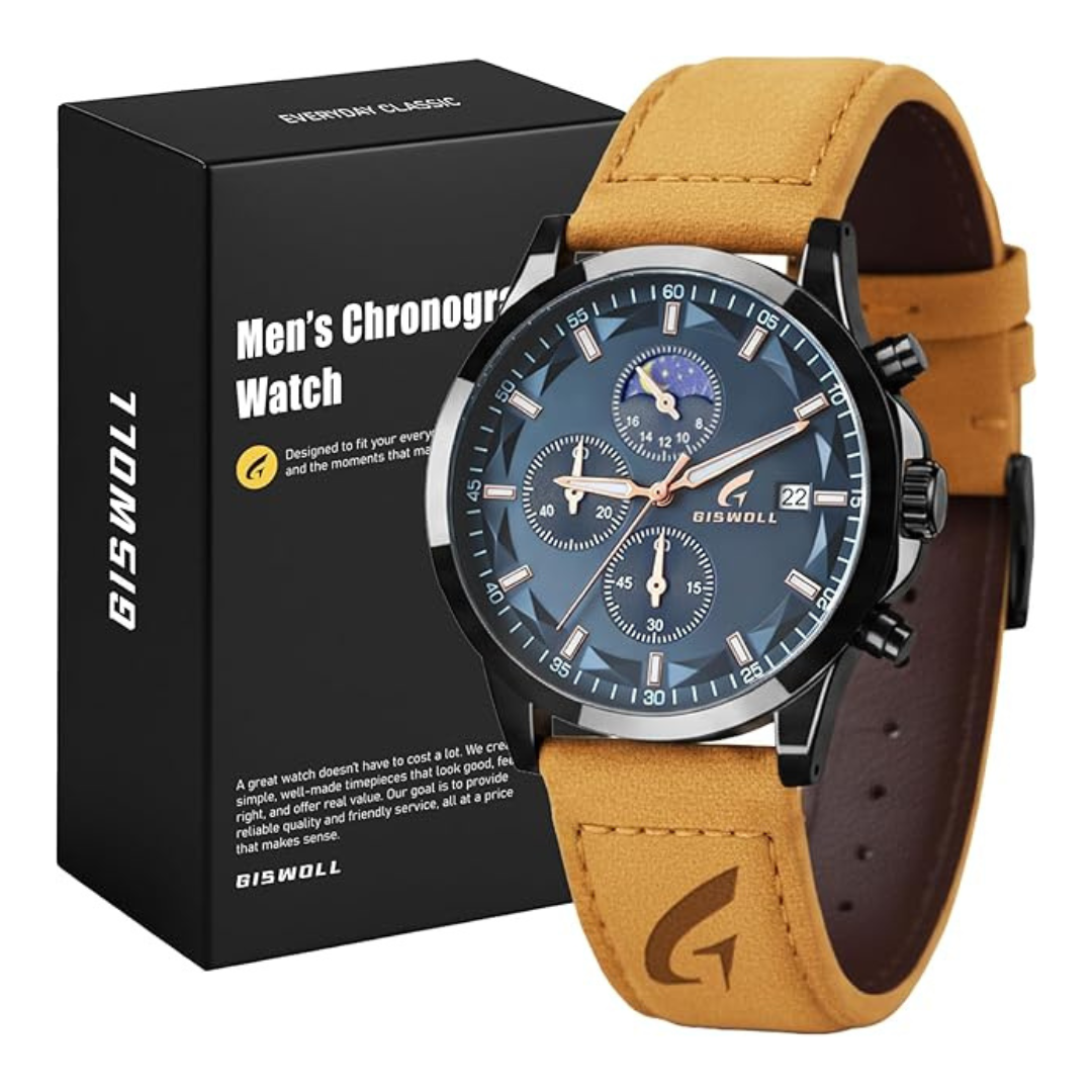 Men's Quartz Waterproof Stainless Steel Chronograph Watches (Various)