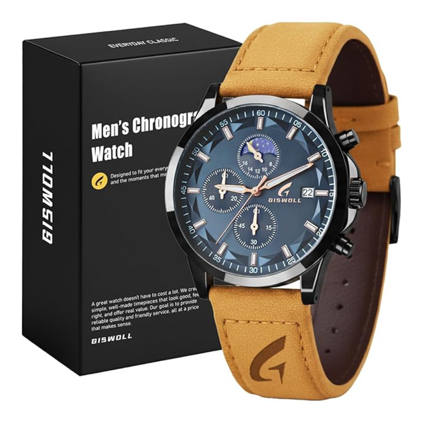 Men's Quartz Waterproof Stainless Steel Chronograph Watches (Various)