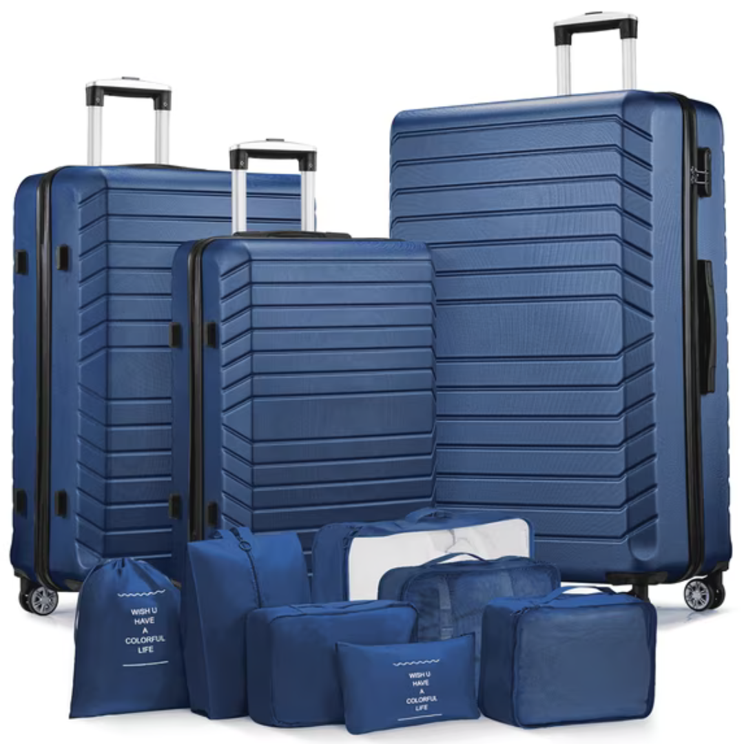 3-Piece Gowill Luggage Sets with 7-Piece Organizer Bags