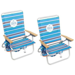2-Pack Tommy Bahama 4-Position Extended 12.8" Beach Chair