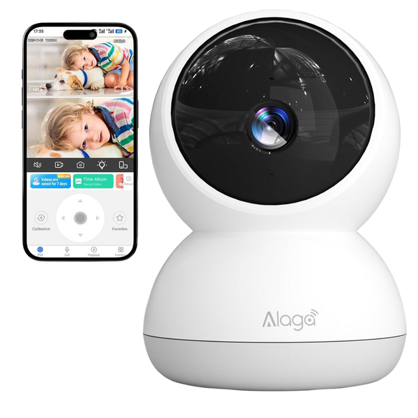 3K HD Indoor Security Camera With 360º Pan/Tilt & Night Vision