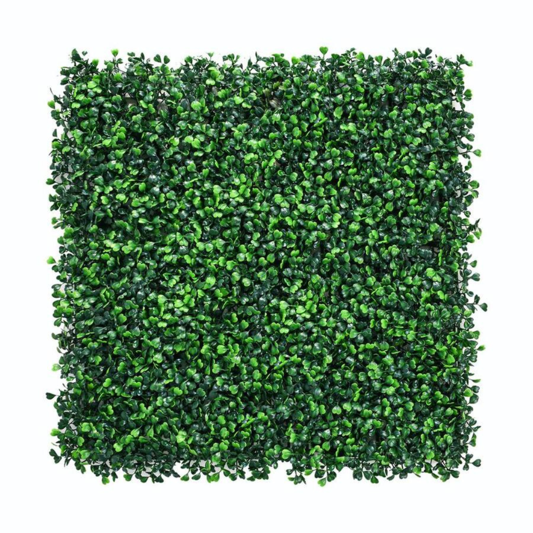 12-Piece 20"x20" Artificial Boxwood Panels Grass