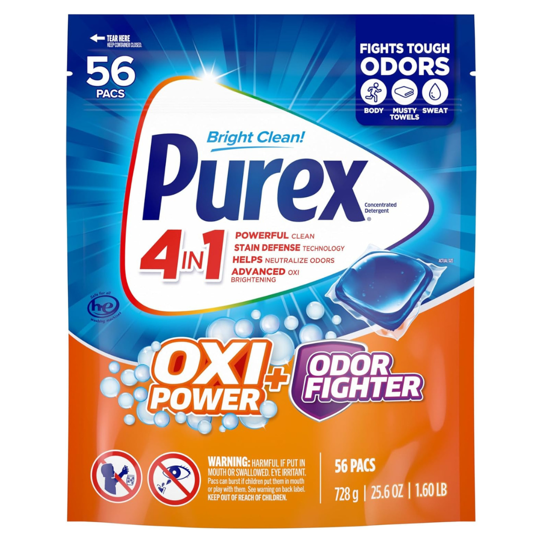 56-Count Purex Oxi Power + Odor Fighter Laundry Detergent Packs