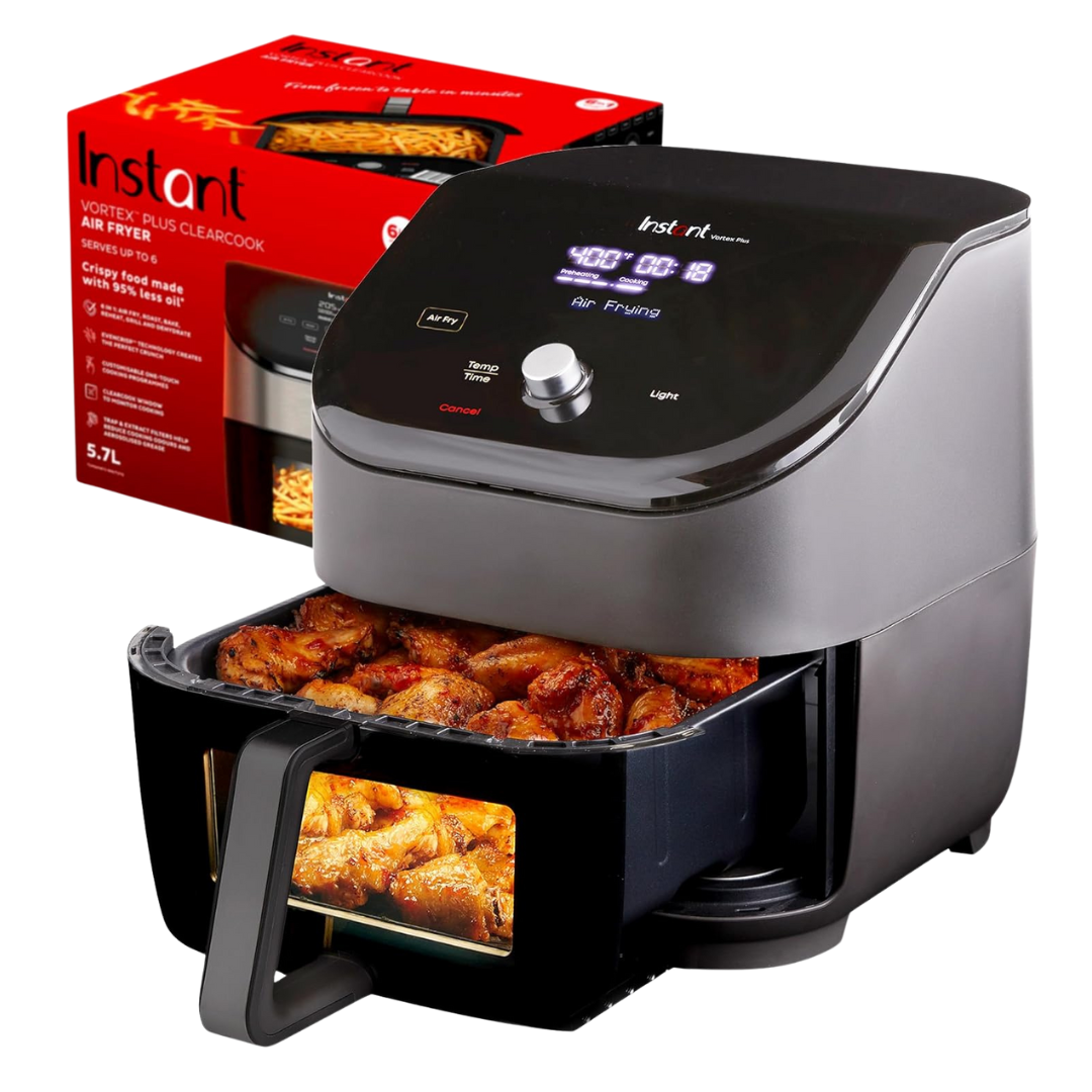 6-Quart Instant Pot Vortex Plus 6-in-1 Air Fryer Oven (Black)