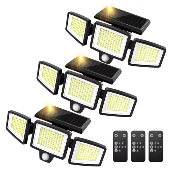 3-Pack SZRSTH 2500 Lumen Solar Outdoor Motion Sensor Lights