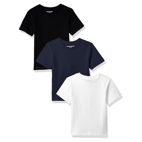 3-Pack Amazon Essentials Boys' Short-Sleeve T-Shirts