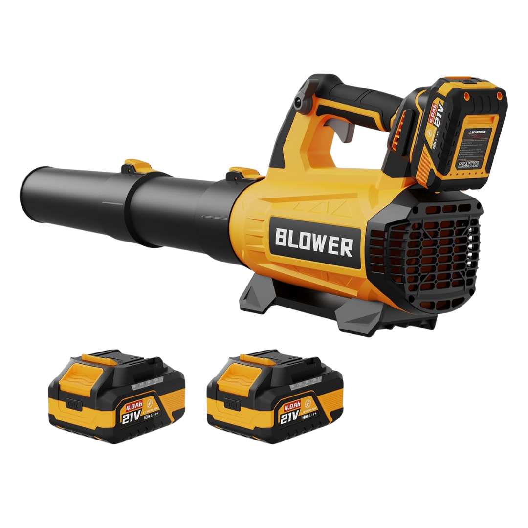 21V Powerful Electric Cordless Leaf Blower W/ (2) 4.0Ah Batteries & Charger