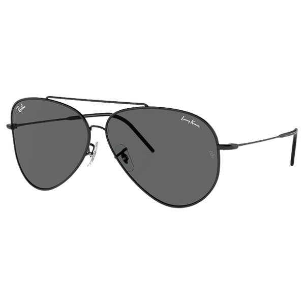 Ray-Ban 62mm Aviator Reverse Unisex Sunglasses (Black/Dark Grey)
