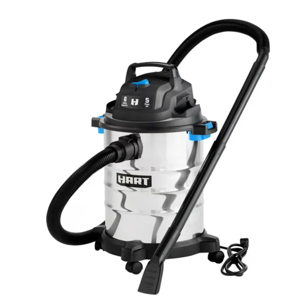 6-Gal Hart Stainless Steel Wet/Dry Vacuum & Blower With Car Cleaning Kit