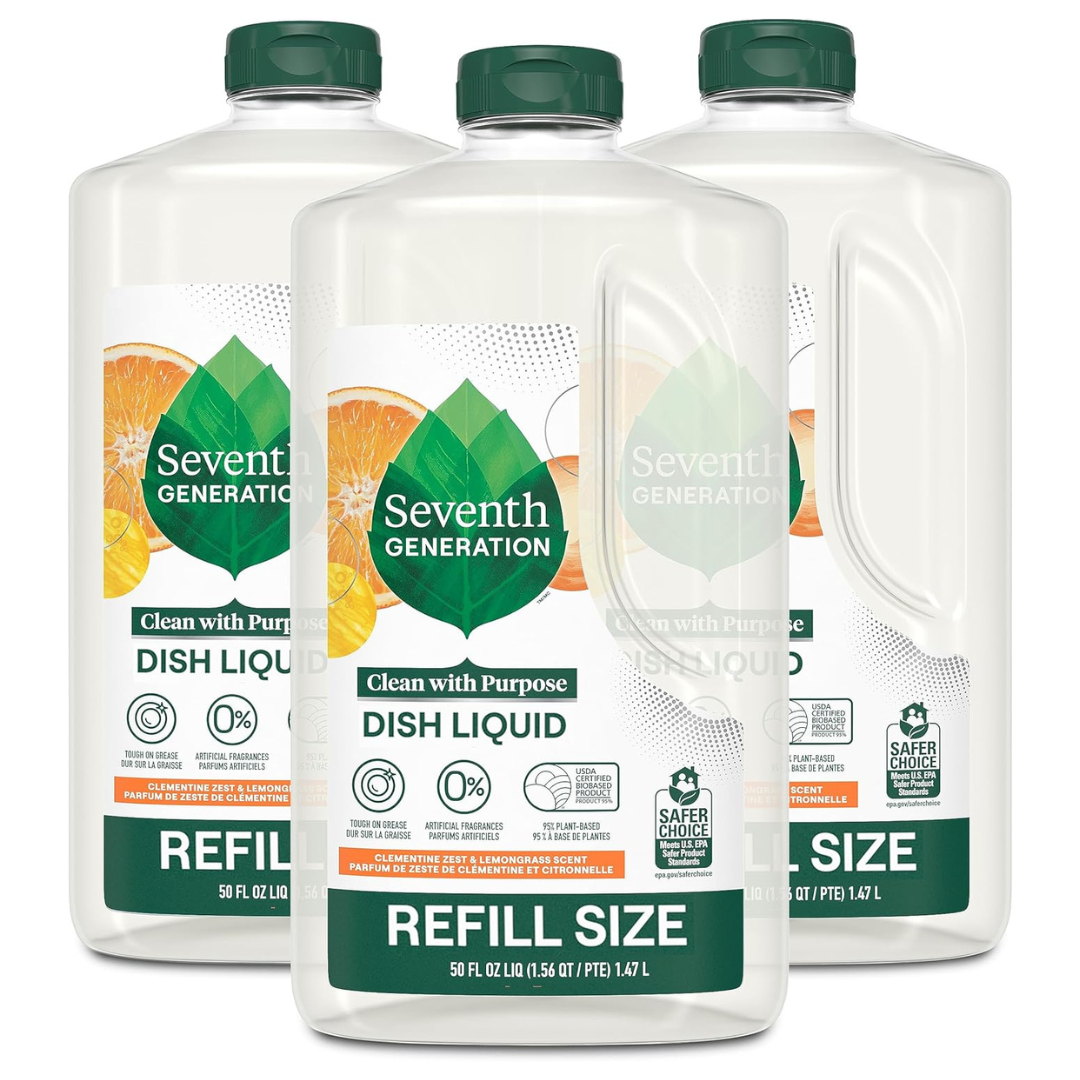 3-Pack Seventh Generation Hand Dish Wash Refill