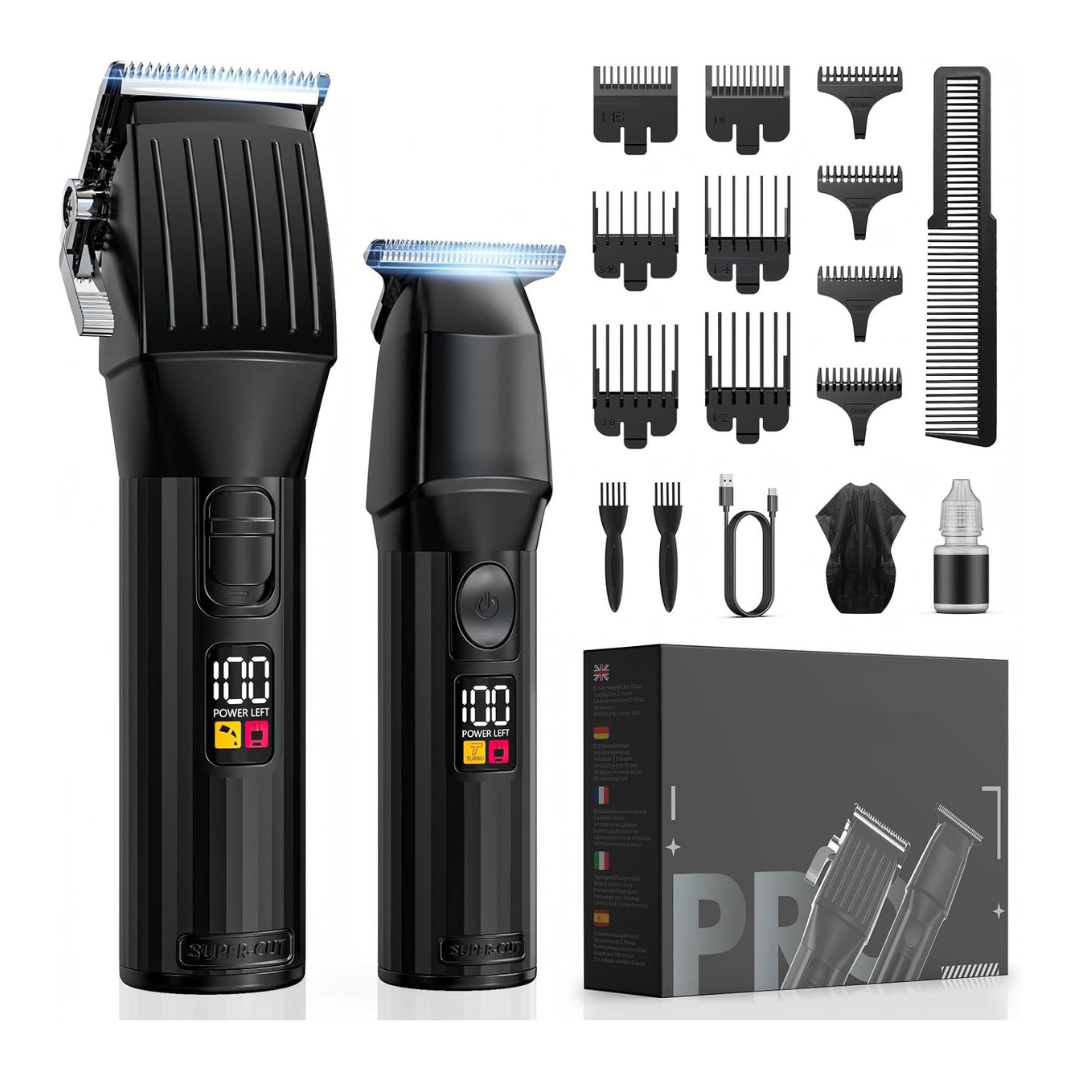 Solati Cordless Rechargeable Hair Clipper & Trimmer Set with Accessories