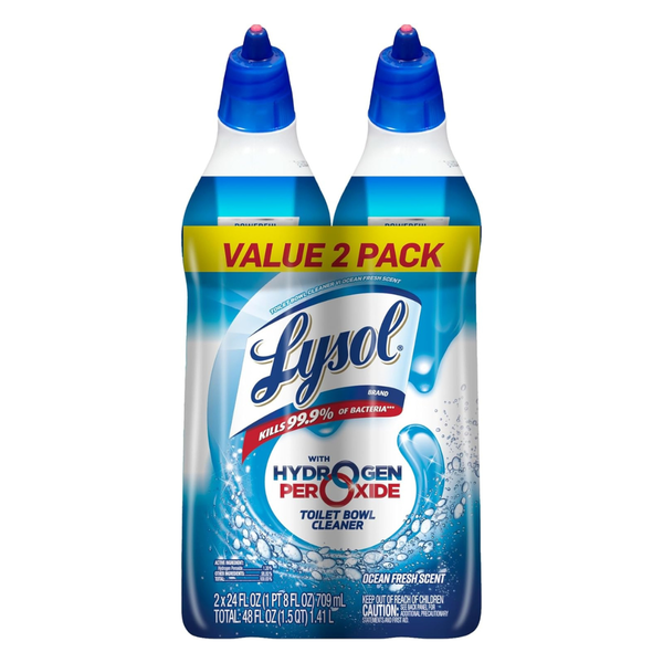 2-Pack 24oz Lysol Toilet Bowl Cleaner with Hydrogen Peroxide (Ocean Fresh)