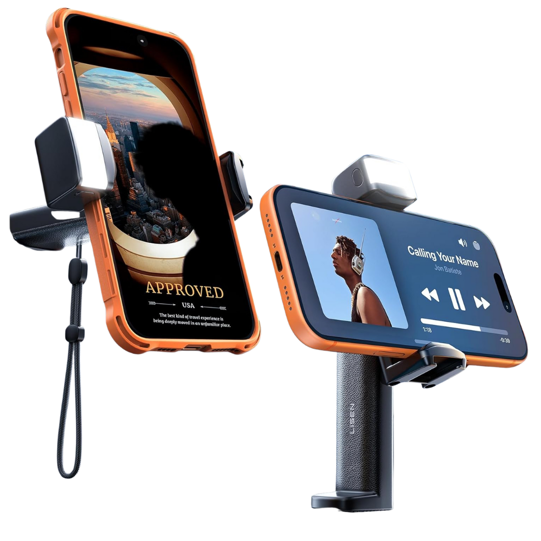 LISEN Airplane Phone Holder with Light (Black)