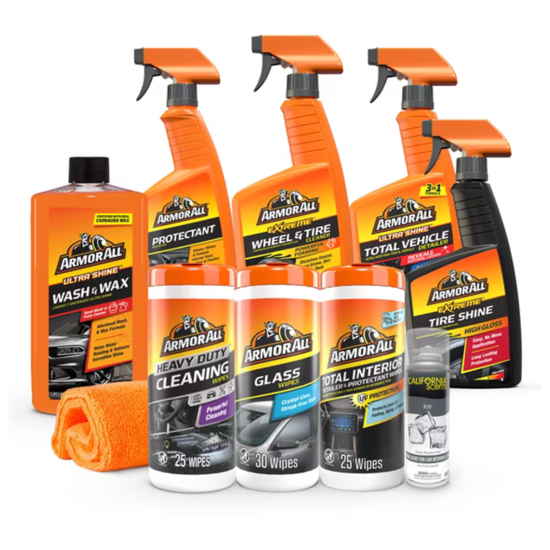 10-Piece Armor All Car Care Cleaning and Automotive Car Wash Kit