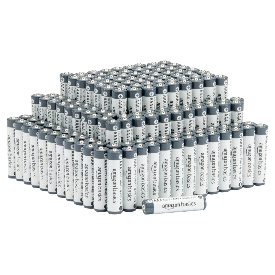 150-Pack Amazon Basics AAA Alkaline Industrial Batteries
