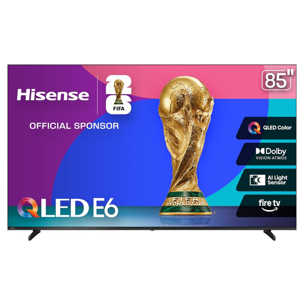 85" Hisense E6 Cinema Series 4K Ultra HDR Smart QLED Fire TV