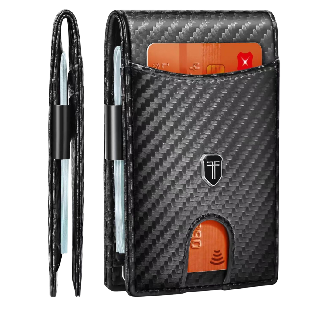 Men's Minimalist Leather ID Window Card Slim Wallet