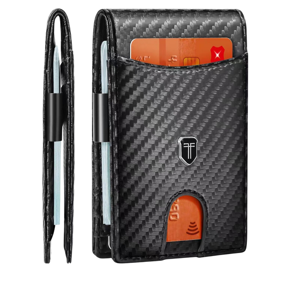 Men's Minimalist Leather ID Window Card Slim Wallet