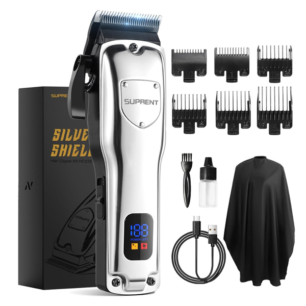 Men's Professional Cordless Hair Clippers With LED Display