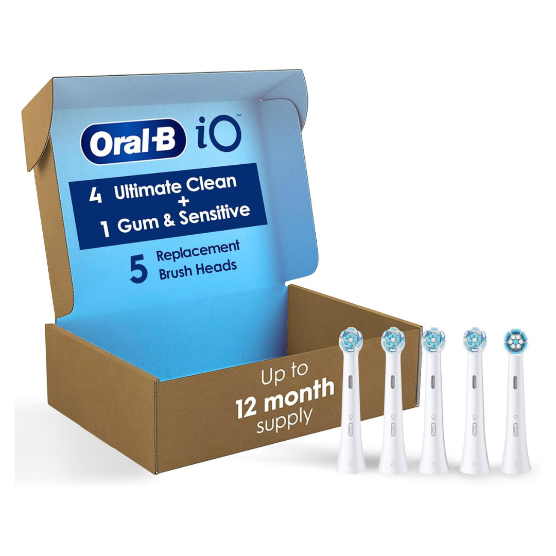 5-Count Oral-B iO Ultimate Clean Replacement Brush Heads (White)