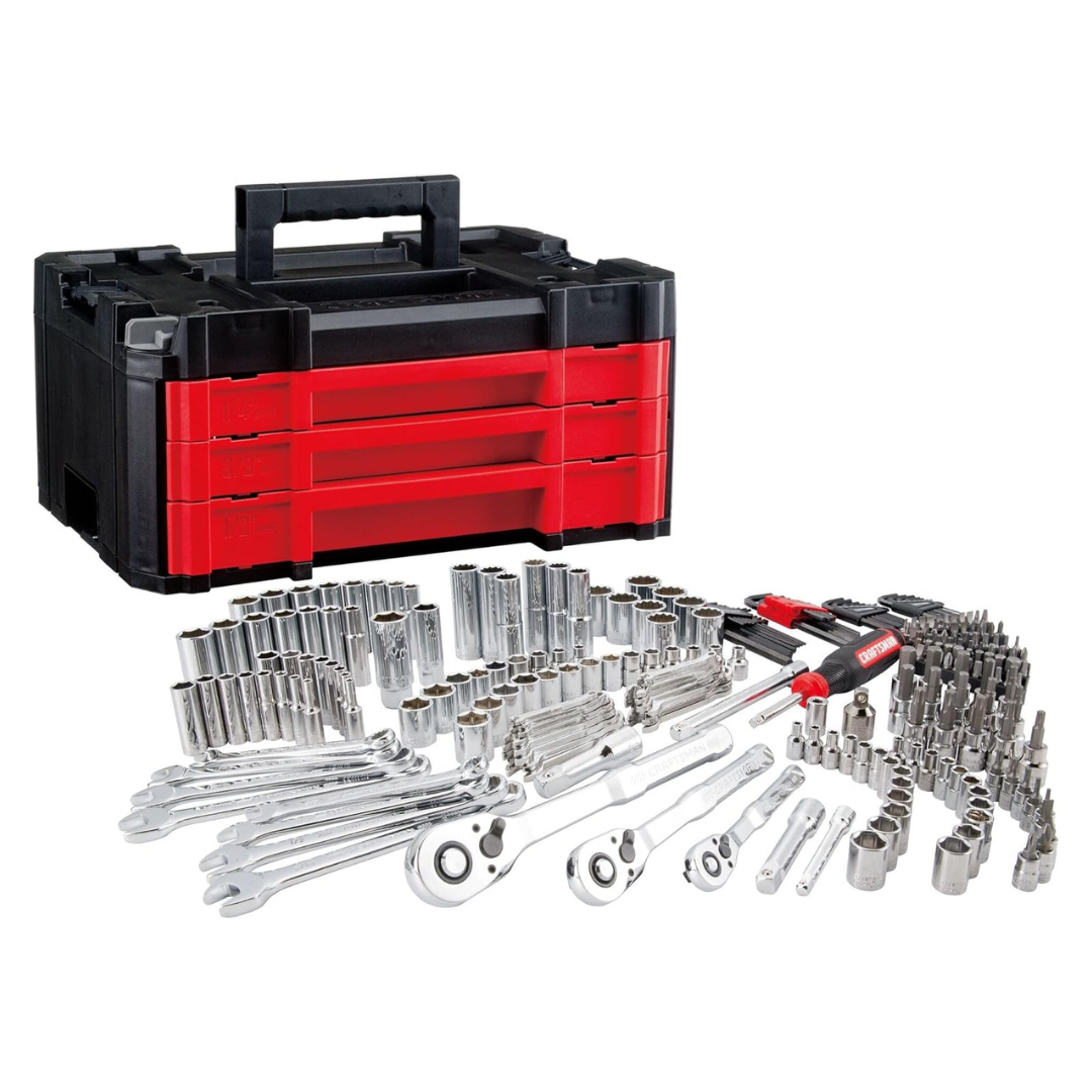 262-Piece Craftsman Mechanics Tool Set With 3-Drawer Hard Case