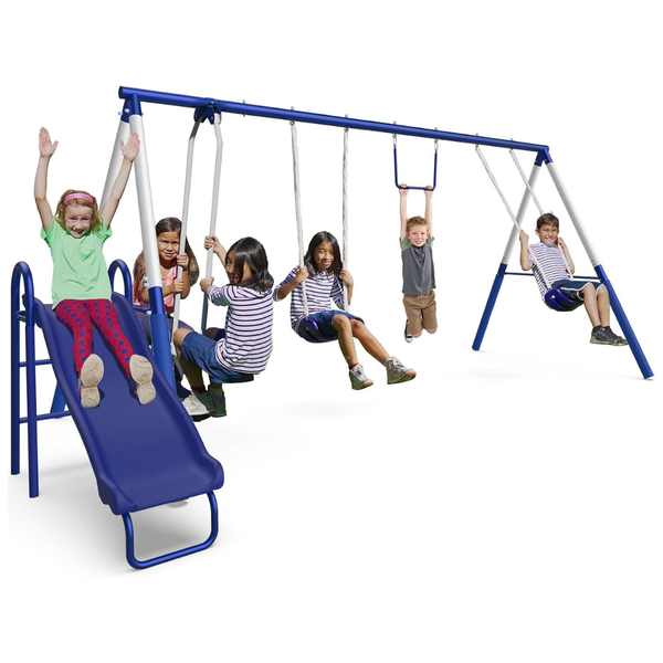 Sportspower Arcadia Outdoor Heavy-Duty Metal Playset With Slide
