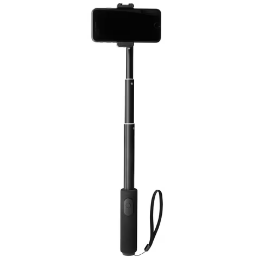Onn 12.9"-39" Wireless Selfie Stick With Smartphone Cradle, GoPro Mount & Remote