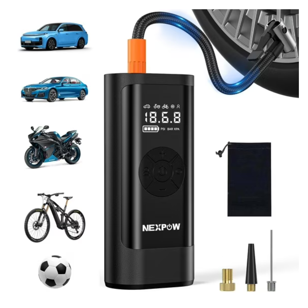 Nexpow 150PSI Cordless Tire Inflator Portable Air Compressor