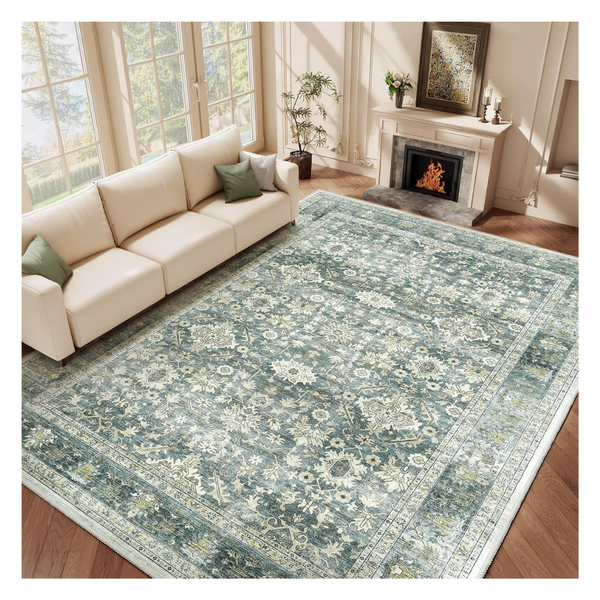 5'x7' HOMFINE Vintage Design Area Rugs With Non Slip Backing