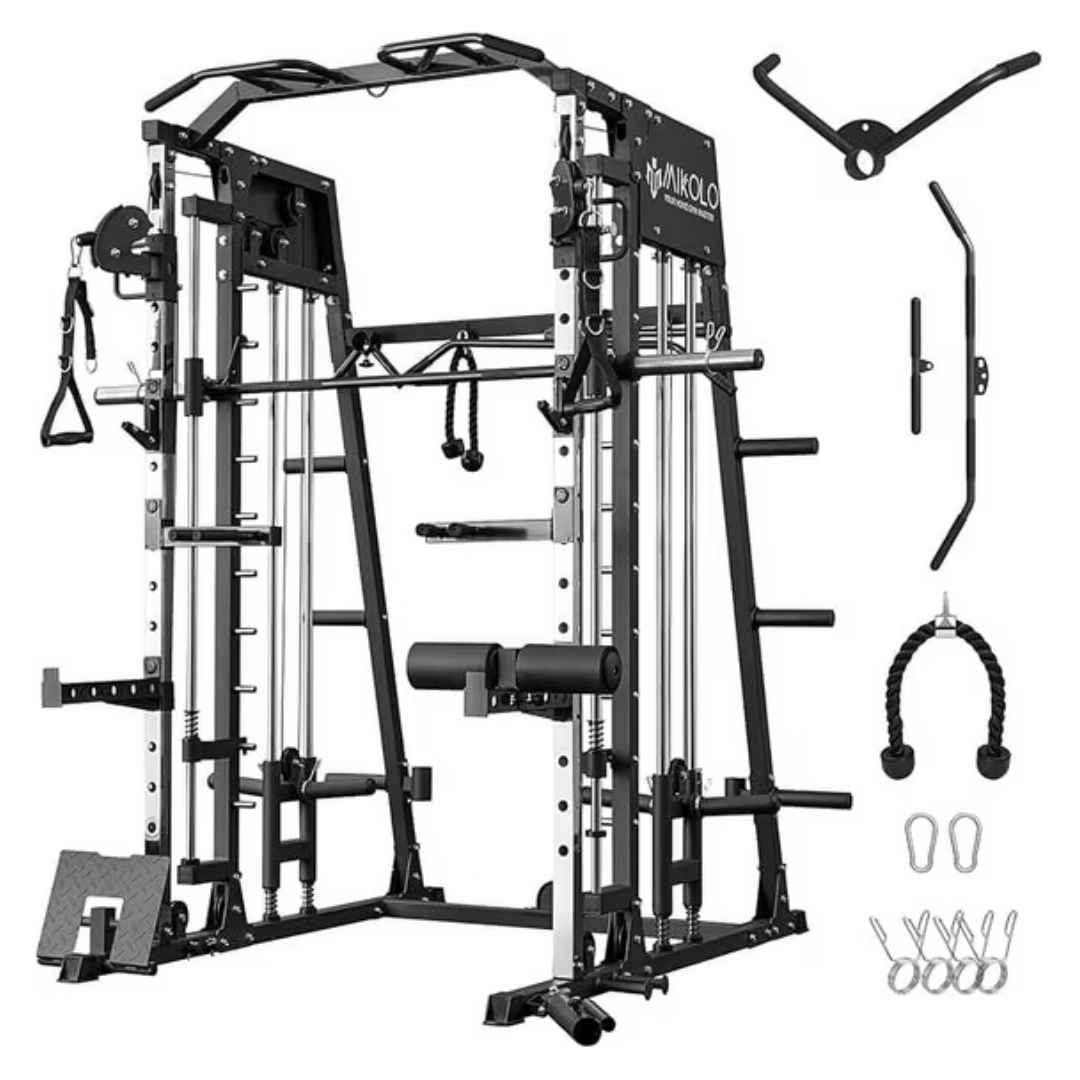 Mikolo Smith Machine 2200 lbs Power Rack Cage Home Gym