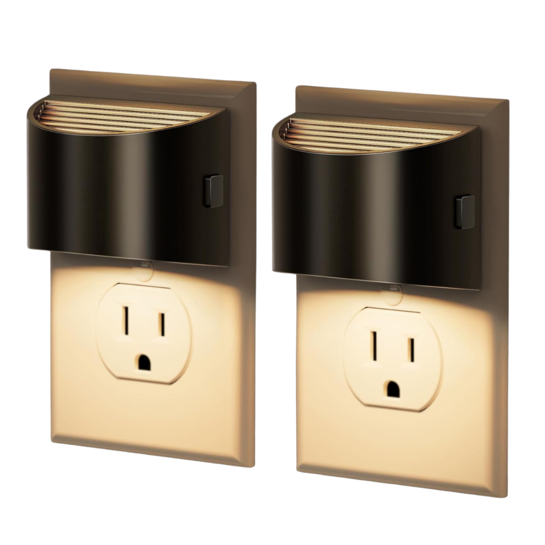 2-Pack Automatic Plug into Wall Night Lights with Dusk to Dawn Sensor