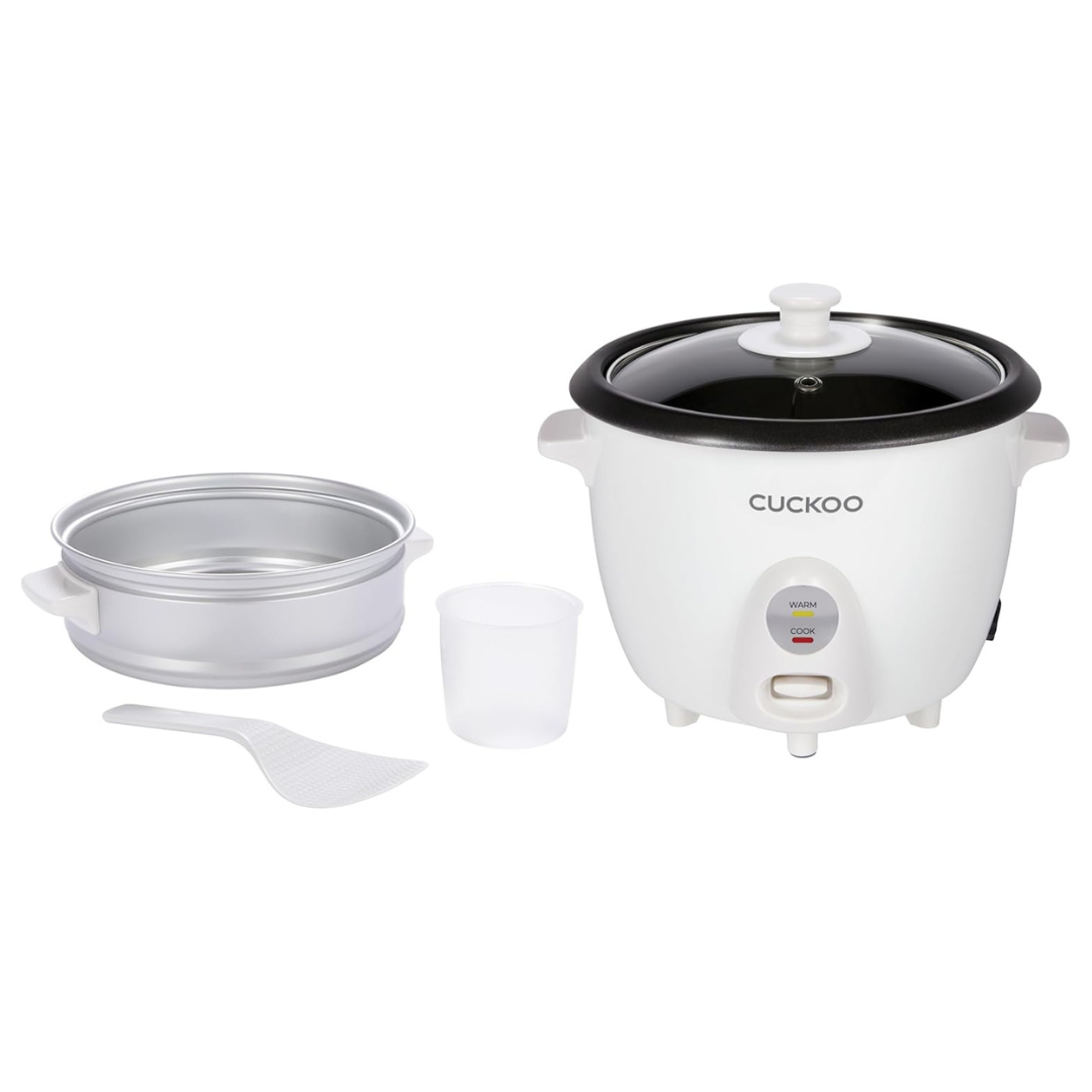 CUCKOO 12-Cup One Touch Rice Cooker & Warmer w/ Steamer Tray