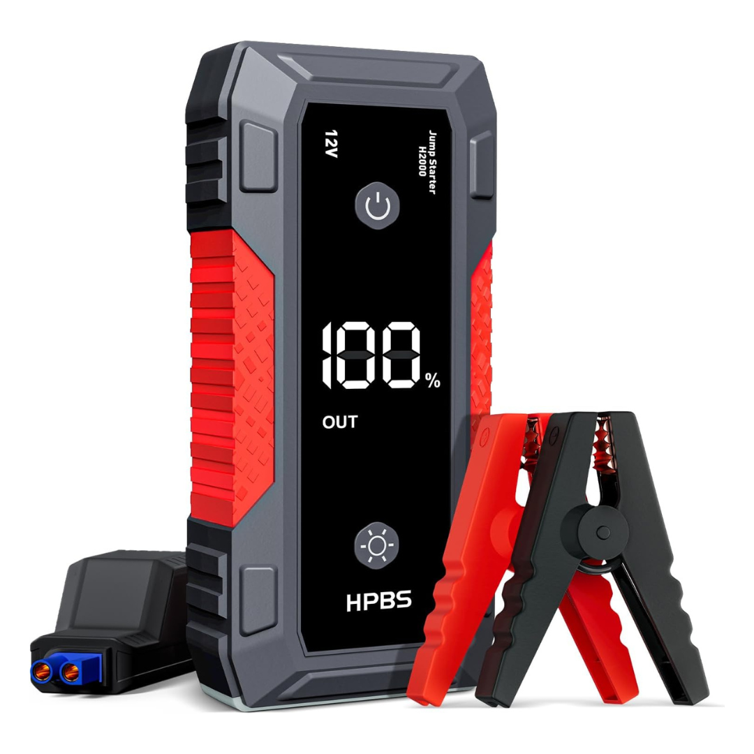 Portable 2000A Car Jump Starter Battery Box with 3" LCD Display