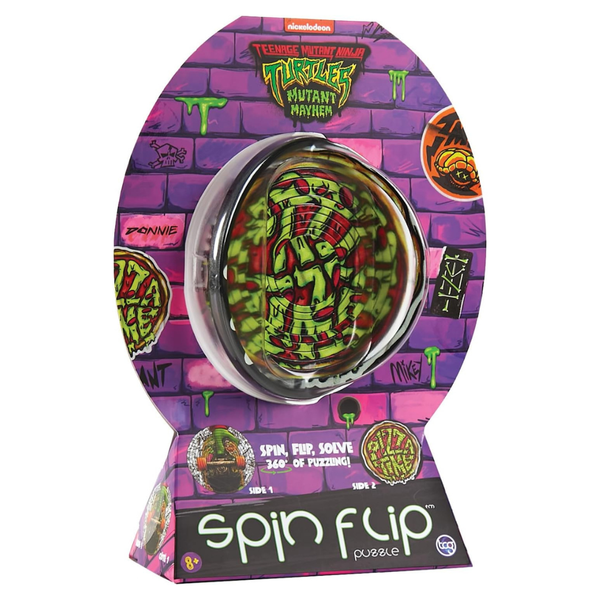 Spin Flip Puzzle: TMNT Pizza Time 12-Ring 3D Interactive Brain Teaser