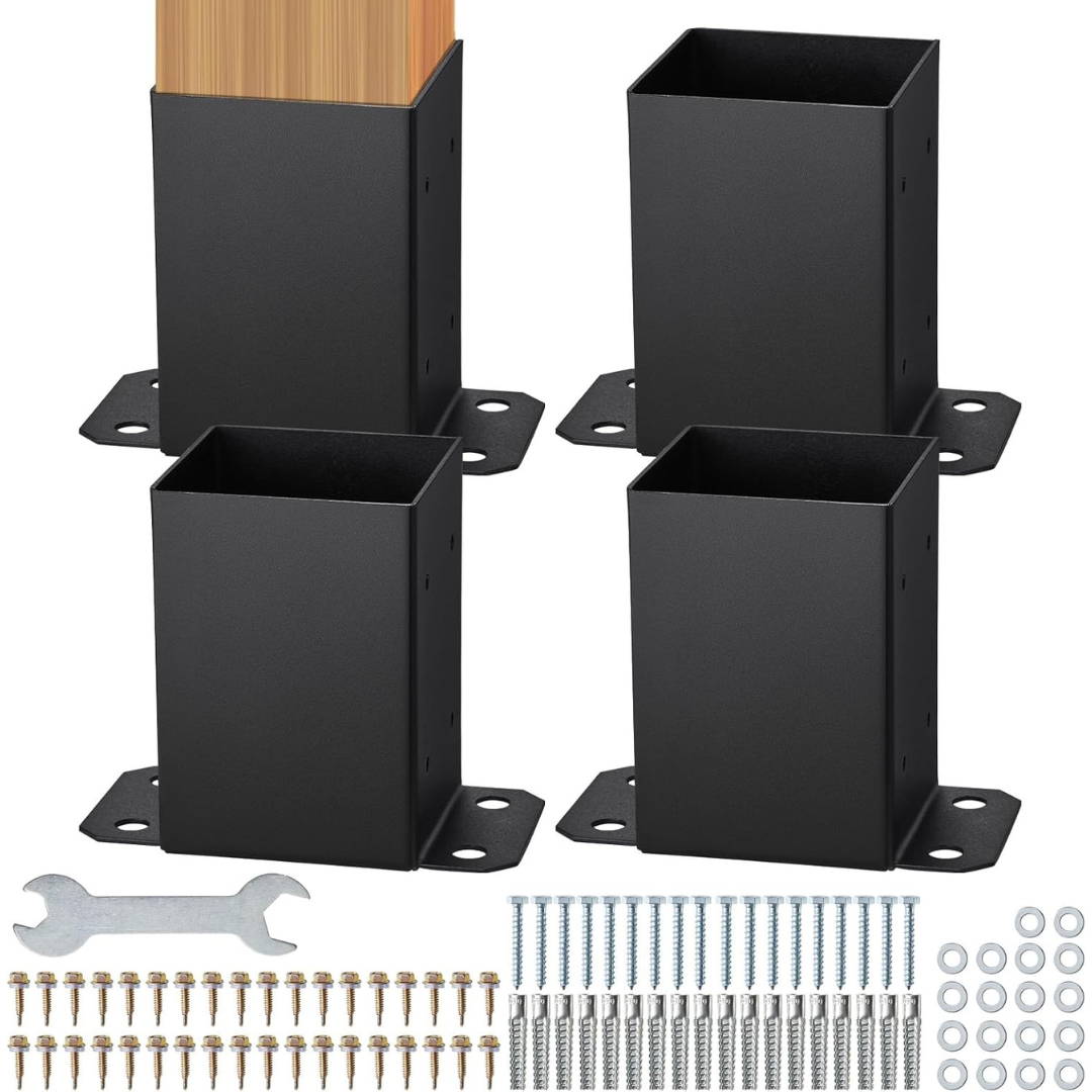4-Pack 4x4 Vevor Post Base