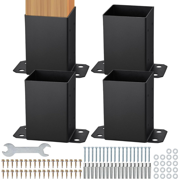 4-Pack 4x4 Vevor Post Base