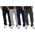 3-Pack Men's Heavyweight Fleece Cargo Sweatpants