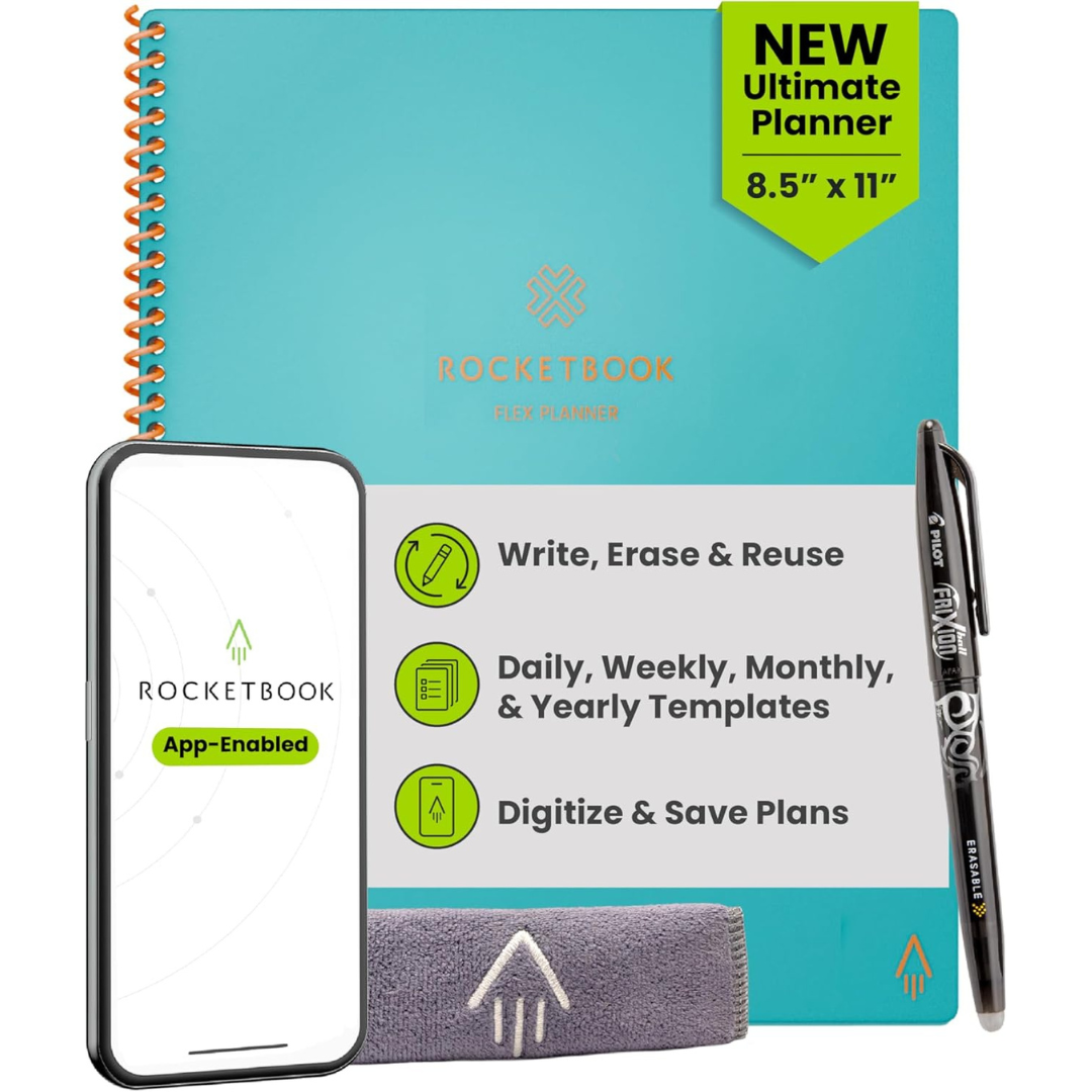 Rocketbook 8.5 x 11" Flex Reusable Calendar Planner (4 Colors)