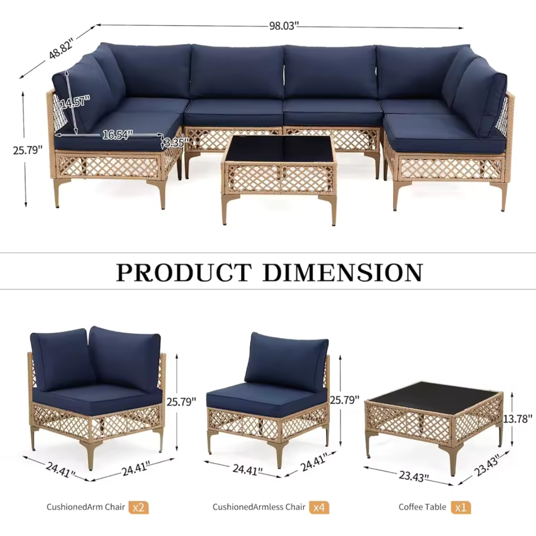 7-Piece Seogwisam Outdoor Wicker Patio Furniture Set