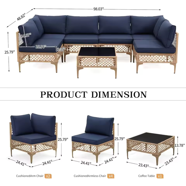 7-Piece Seogwisam Outdoor Wicker Patio Furniture Set