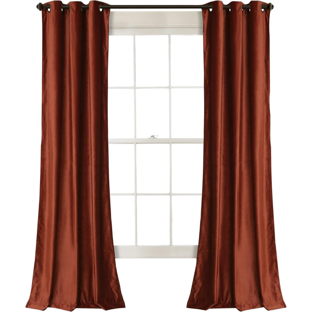 38" x 84" Lush Decor Prima Faux Velvet Curtains