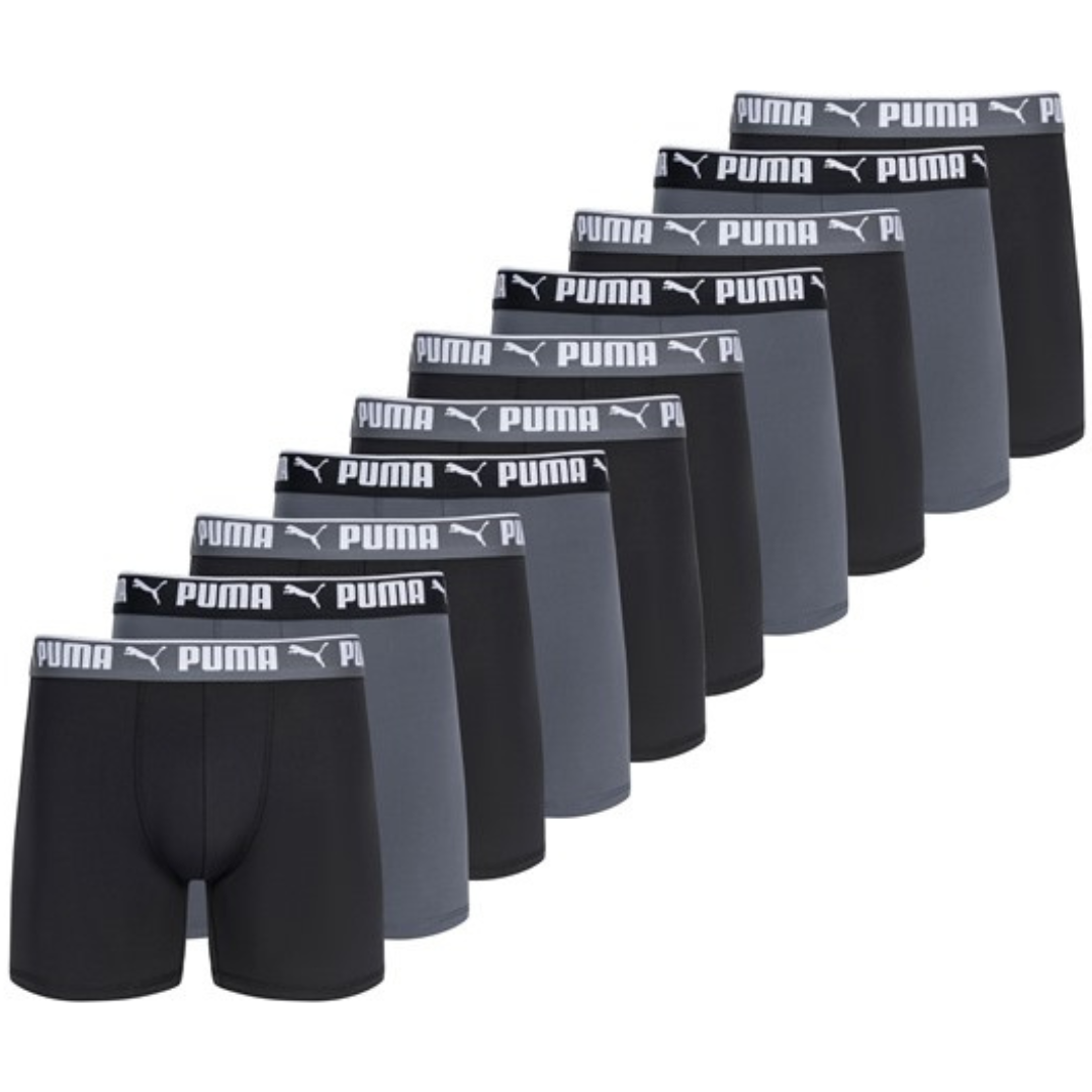 10-Pack PUMA Men's Performance Boxer Briefs (Various)