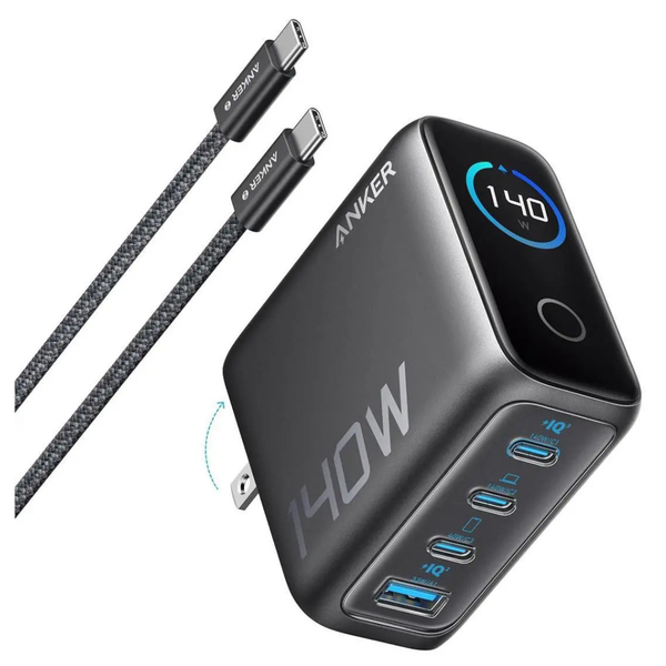 Anker 140W MAX 4-Port PD 3.1 USB-C Laptop Charger W/ Touch Control