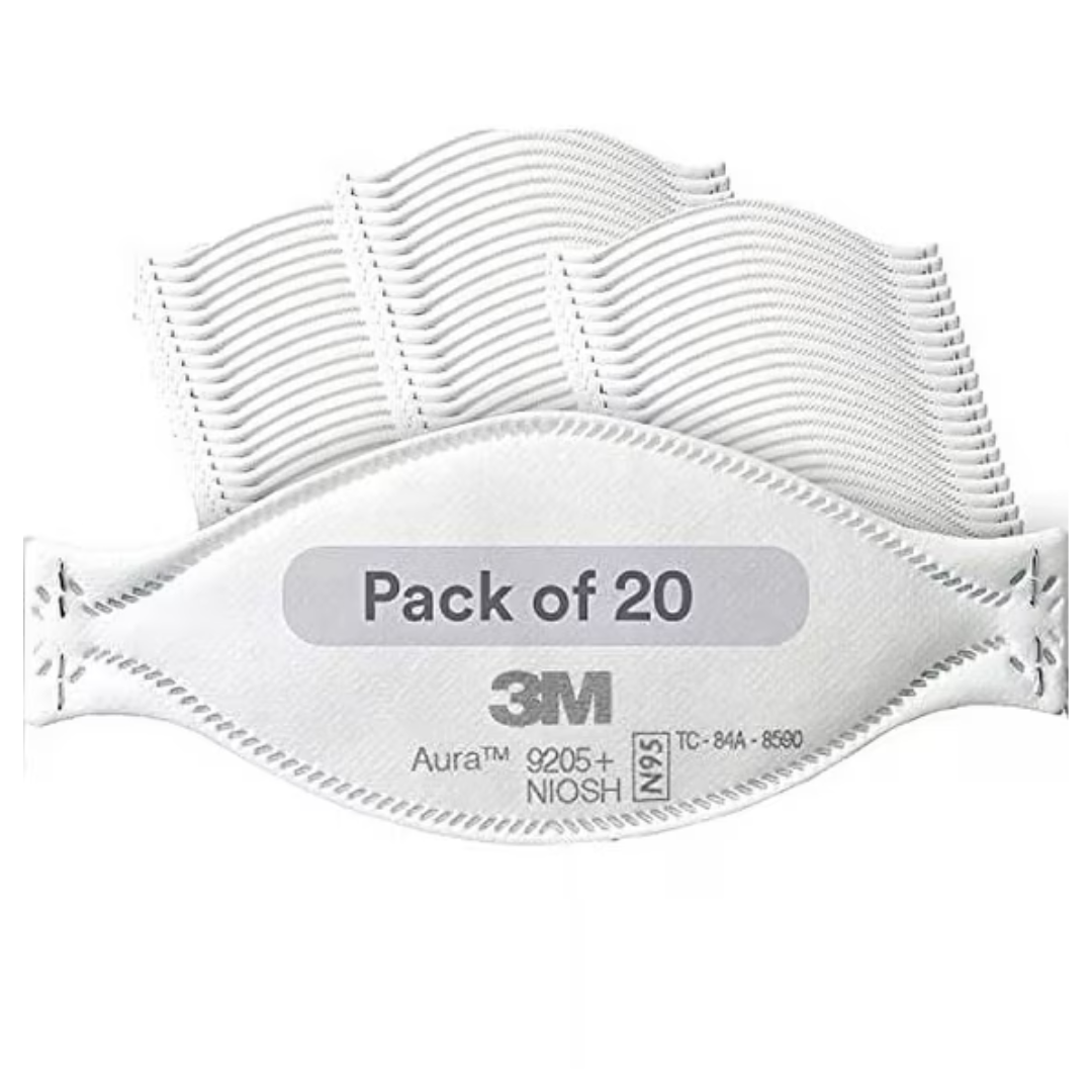 20-Pack 3M Aura Particulate 9205+, N95 Disposable Respirators
