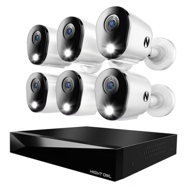 Night Owl 12-Channel 6-Camera Wired 4K 2TB DVR Security System