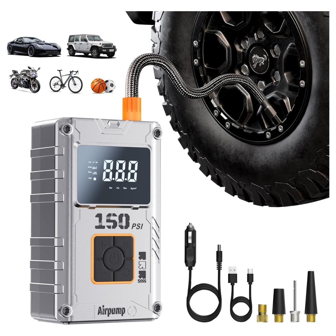 150 PSI Portable Cordless Tire Inflator Air Compressor