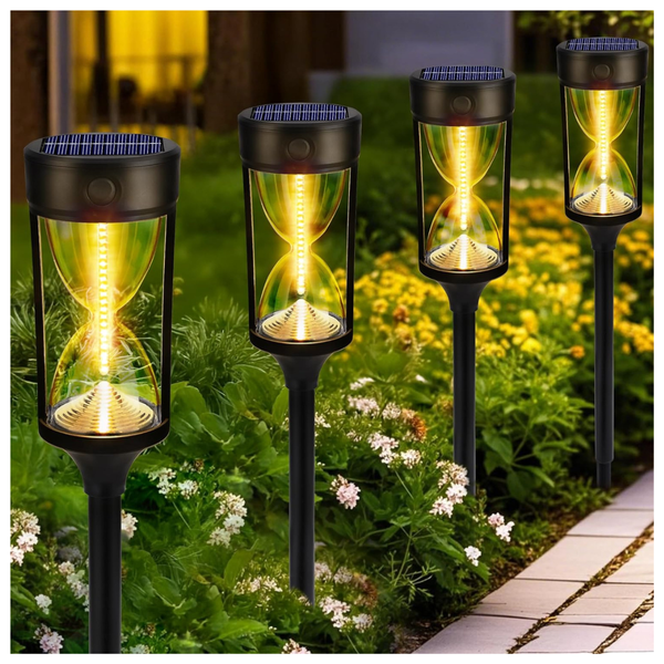 4-Pack Unique Outdoor Solar Pathway Lights With 4 Modes