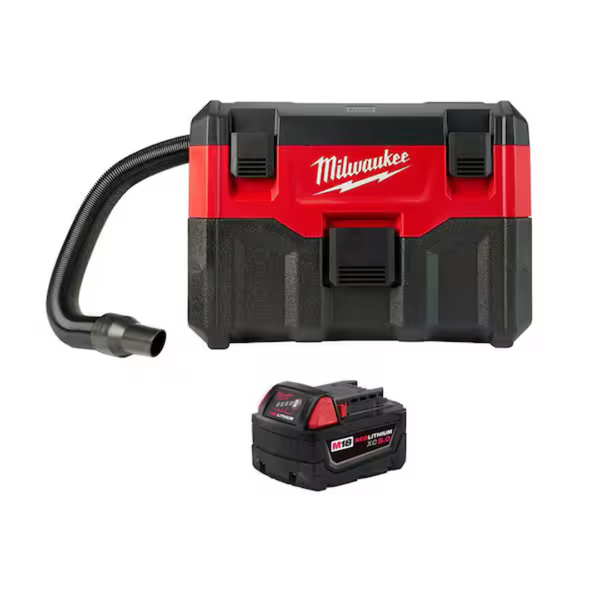 Milwaukee M18 18-Volt 2 Gal. Lithium-Ion Wet/Dry Vacuum W/ 5.0 Ah Battery Pack