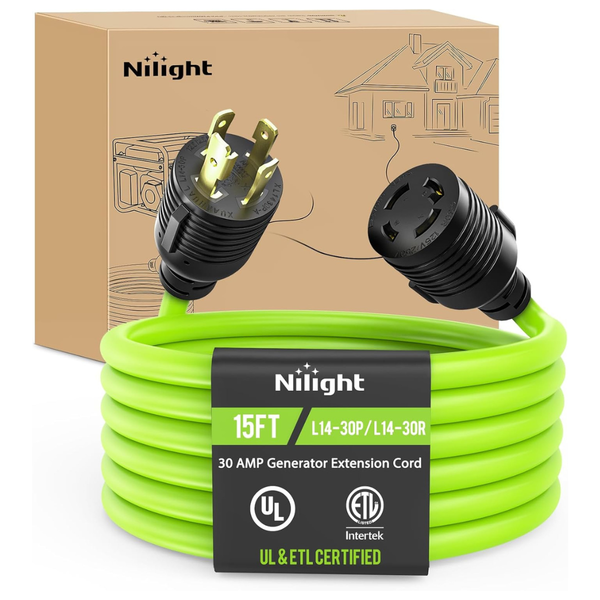 15FT 30Amp Generator Extension Cord