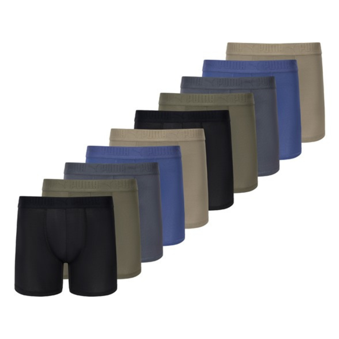 10-Pack Puma Men's Sport Mesh Boxer Briefs